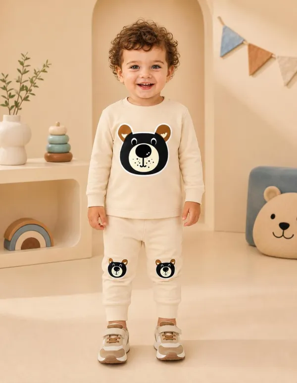 NUSYL_Boys_Beige_Bear_Printed_Cotton_Blend_T-shirts_and_Joggers_|_Boys's_Regular_Length_T-shirts_and_Regular_Jogger