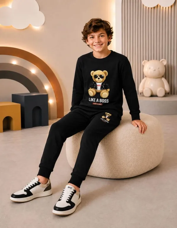 NUSYL_Boys_Black_Teddy_Bear_Printed_Cotton_Blend_T-shirts_and_Joggers_|_Boys's_Regular_Length_T-shirts_and_Regular_Jogger