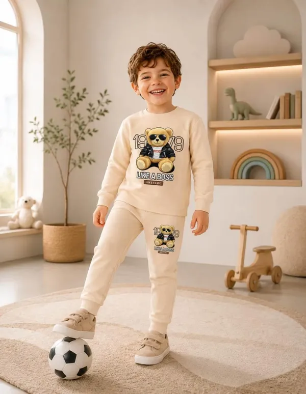 NUSYL_Boys_Beige_Teddy_Bear_Printed_Cotton_Blend_T-shirts_and_Joggers_|_Boys's_Regular_Length_T-shirts_and_Regular_Jogger