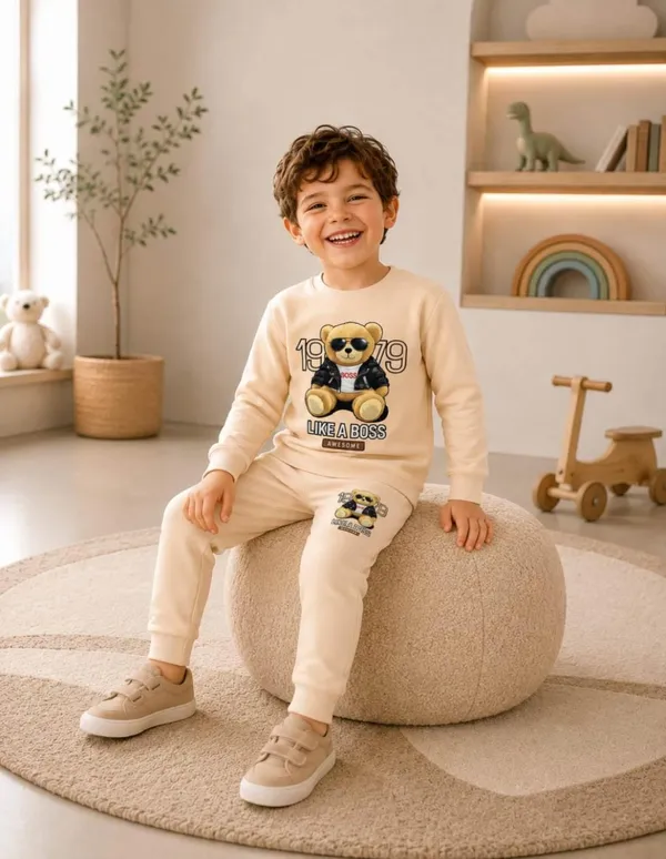 NUSYL_Boys_Beige_Teddy_Bear_Printed_Cotton_Blend_T-shirts_and_Joggers_|_Boys's_Regular_Length_T-shirts_and_Regular_Jogger