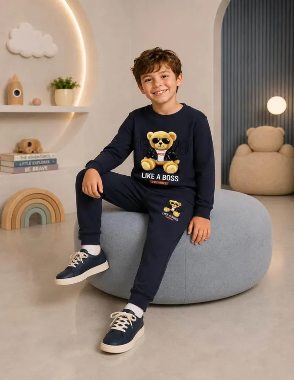 NUSYL_Boys_Navy_Teddy_Bear_Printed_Cotton_Blend_T-shirts_and_Joggers_|_Boys's_Regular_Length_T-shirts_and_Regular_Jogger