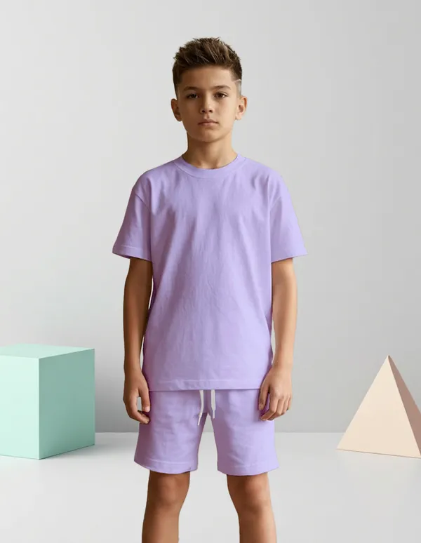 Nusyl_Boys_Lilac_Solid_Cotton_Blend_Relaxed_T_Shirts_And_Shorts_With_Side_Pockets_Oversized_Length_T_Shirts_And_Shorts_Knee_Length