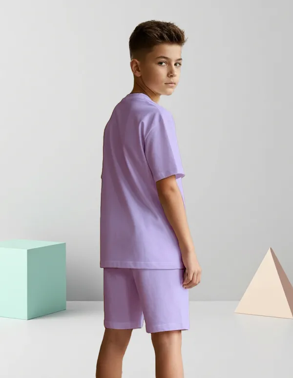 Nusyl_Boys_Lilac_Solid_Cotton_Blend_Relaxed_T_Shirts_And_Shorts_With_Side_Pockets_Oversized_Length_T_Shirts_And_Shorts_Knee_Length