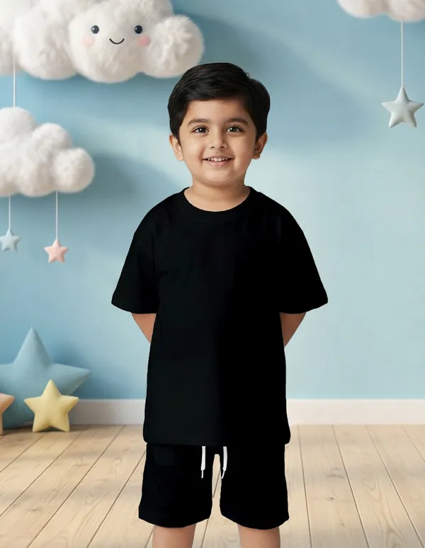 Nusyl_Boys_Black_Solid_Cotton_Blend_Relaxed_T_Shirts_And_Shorts_With_Side_Pockets_Oversized_Length_T_Shirts_And_Shorts_Knee_Length