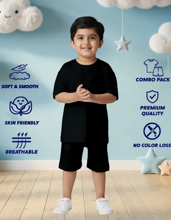 Nusyl_Boys_Black_Solid_Cotton_Blend_Relaxed_T_Shirts_And_Shorts_With_Side_Pockets_Oversized_Length_T_Shirts_And_Shorts_Knee_Length