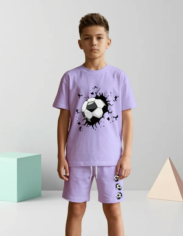 Nusyl_Boys_Lilac_Football_Printed_Cotton_Blend_Relaxed_T_Shirts_And_Shorts_With_Side_Pockets_Oversized_Length_T_Shirts_And_Shorts_Knee_Length