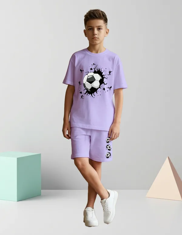 Nusyl_Boys_Lilac_Football_Printed_Cotton_Blend_Relaxed_T_Shirts_And_Shorts_With_Side_Pockets_Oversized_Length_T_Shirts_And_Shorts_Knee_Length