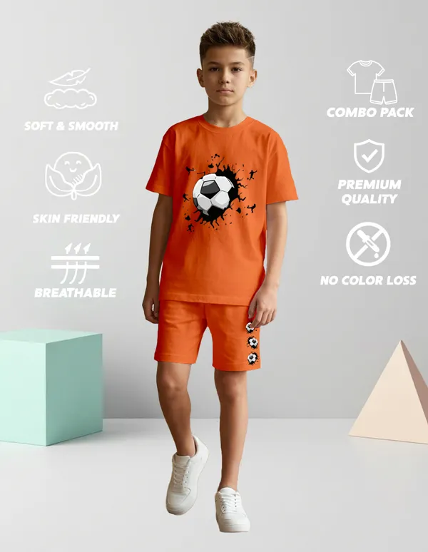 Nusyl_Boys_Orange_Football_Printed_Cotton_Blend_Relaxed_T_Shirts_And_Shorts_With_Side_Pockets_Oversized_Length_T_Shirts_And_Shorts_Knee_Length