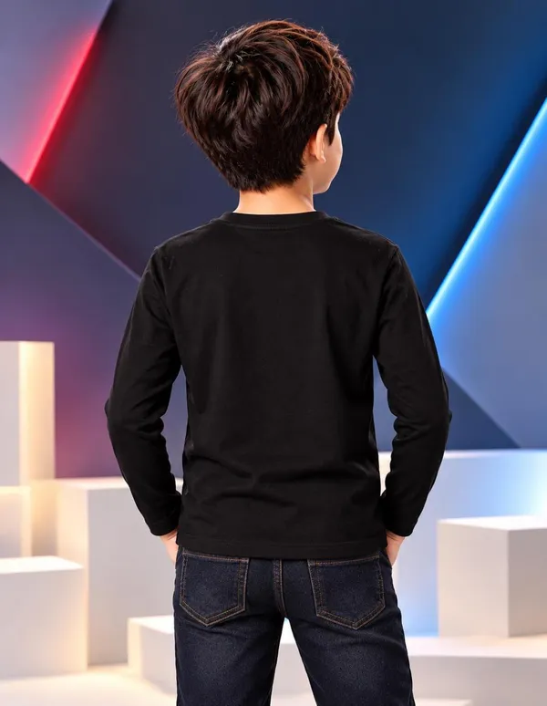 Nusyl_Boys_Pack_of_2_Black_Panther_Printed_&_Space_Text_Printed_Full_Sleeve_Tshirts
