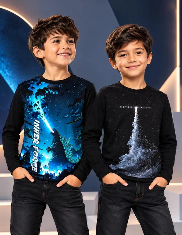 Nusyl_Boys_Pack_of_2_Black_Game_on_Text_Printed_&_Never_Stop_Text_Printed_Full_Sleeve_Tshirts