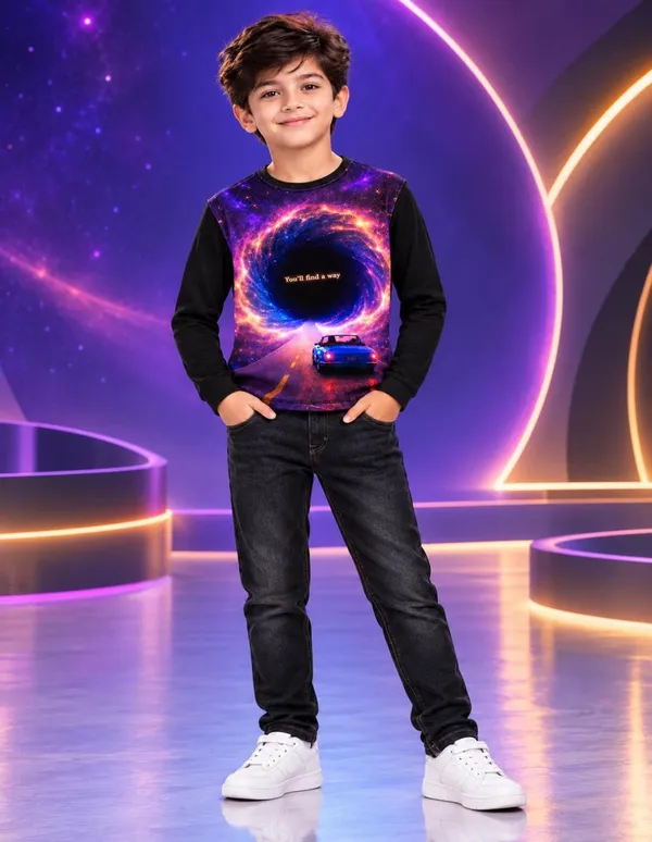 Nusyl_Boys_Pack_of_2_Black_Car_Printed_&_Tiger_Printed_Full_Sleeve_Tshirts
