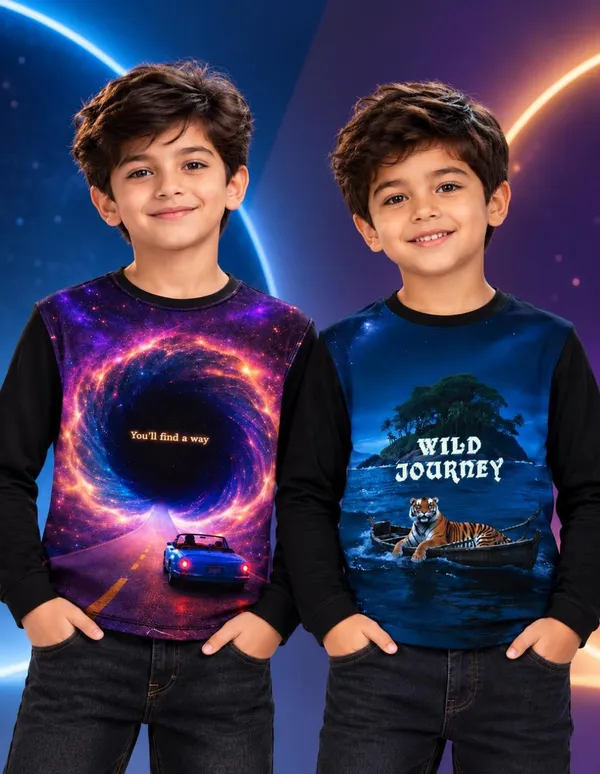 Nusyl_Boys_Pack_of_2_Black_Car_Printed_&_Tiger_Printed_Full_Sleeve_Tshirts