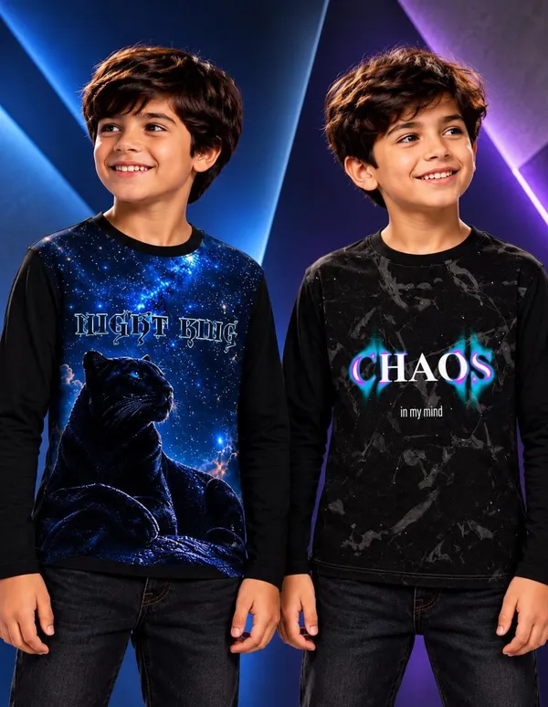Nusyl_Boys_Pack_of_2_Black_Panther_Printed_&_Chaos_Text_Printed_Full_Sleeve_Tshirts