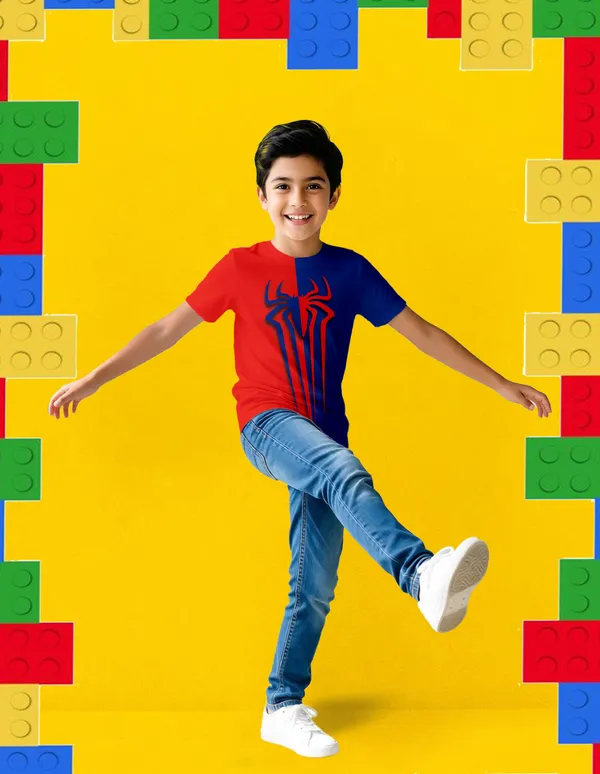 Nusyl_Boy_White_Spider_Printed_&_Level_Up_Text_Printed_Half_Sleeves_Pack_Of_2_T_Shirts_Soft_&_Comfortable_Half_Sleeve_T_Shirts_Cozy_Summer_Wear_For_Kids_&_Teen_Boys