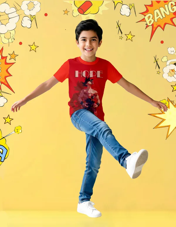Nusyl_Boy_Red_&_Brown_Hope_Text_Printed_&_Anime_Character_Printed_&_Knight_Printed_Half_Sleeves_Pack_Of_2_T_Shirts_Soft_&_Comfortable_Half_Sleeve_T_Shirts_Cozy_Summer_Wear_For_Kids_&_Teen_Boys