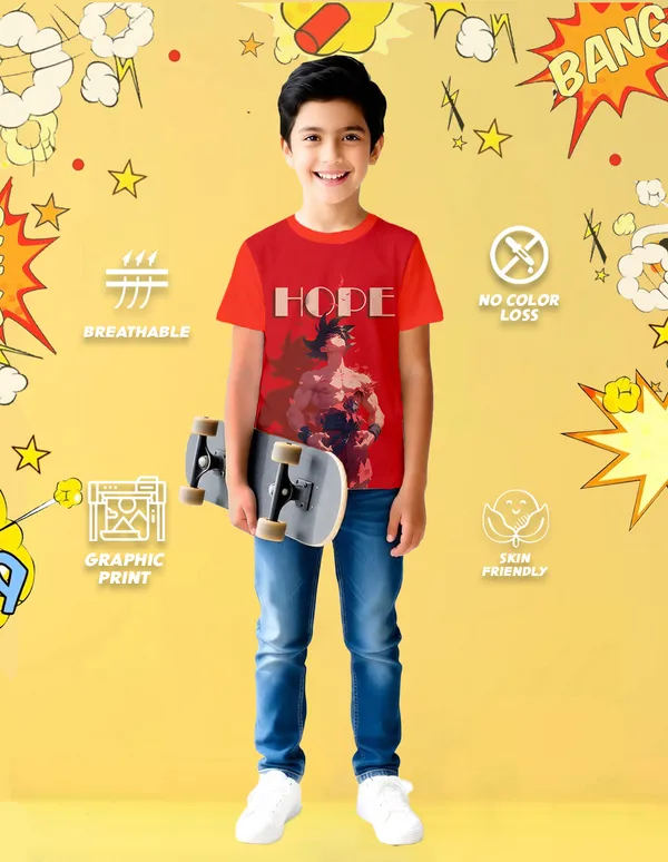 Nusyl_Boy_Red_&_Brown_Hope_Text_Printed_&_Anime_Character_Printed_&_Knight_Printed_Half_Sleeves_Pack_Of_2_T_Shirts_Soft_&_Comfortable_Half_Sleeve_T_Shirts_Cozy_Summer_Wear_For_Kids_&_Teen_Boys