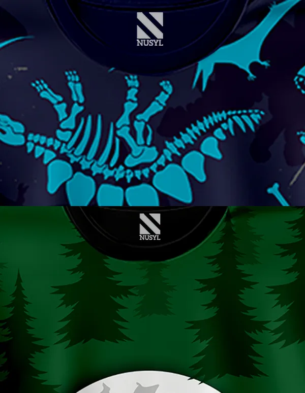 Nusyl_Boy_Black_&_Navy_Dinosaur_Printed_&_Dinosaurus_Text_Printed_Half_Sleeves_Pack_Of_2_T_Shirts_Soft_&_Comfortable_Half_Sleeve_T_Shirts_Cozy_Summer_Wear_For_Kids_&_Teen_Boys