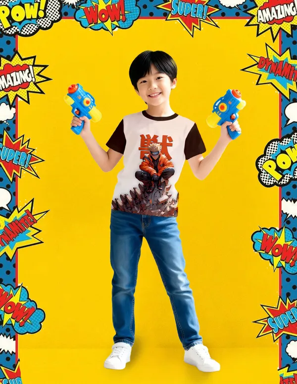 Nusyl_Boy_Red_&_Brown_Anime_Character_Printed_Half_Sleeves_Pack_Of_2_T_Shirts_Soft_&_Comfortable_Half_Sleeve_T_Shirts_Cozy_Summer_Wear_For_Kids_&_Teen_Boys