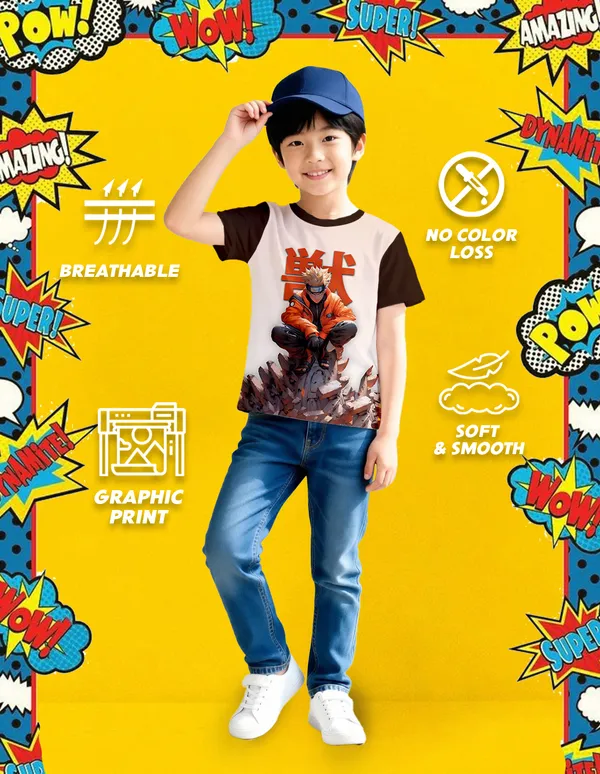 Nusyl_Boy_Red_&_Brown_Anime_Character_Printed_Half_Sleeves_Pack_Of_2_T_Shirts_Soft_&_Comfortable_Half_Sleeve_T_Shirts_Cozy_Summer_Wear_For_Kids_&_Teen_Boys
