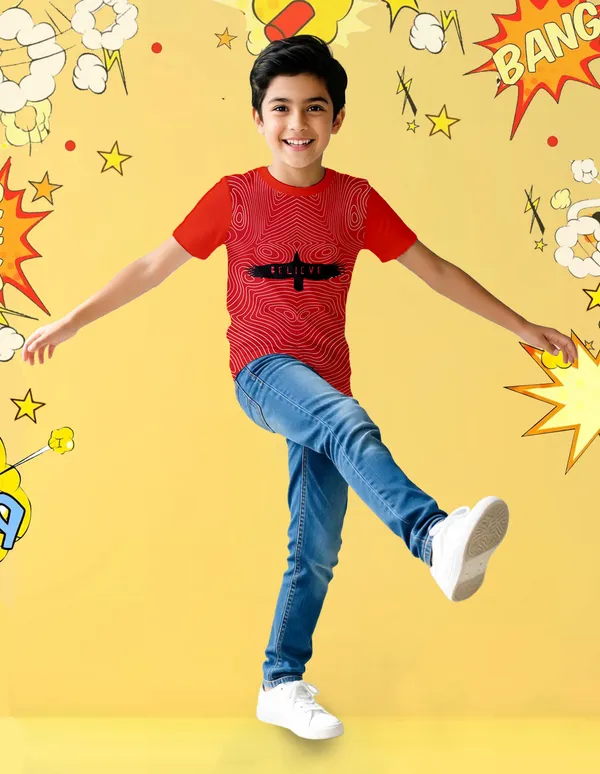 Nusyl_Boy_Red_Belive_Text_Printed_&_Shadow_Warrior_Text_Printed_Half_Sleeves_Pack_Of_2_T_Shirts_Soft_&_Comfortable_Half_Sleeve_T_Shirts_Cozy_Summer_Wear_For_Kids_&_Teen_Boys