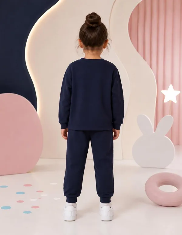 NUSYL_Girls_Navy_Teddy_Printed_Cotton_Blend_T-shirts_and_Joggers_|_Girls's_Regular_Length_T-shirts_and_Regular_Jogger