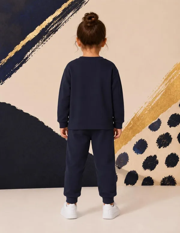 NUSYL_Girls_Navy_Heart_Printed_Cotton_Blend_T-shirts_and_Joggers_|_Girls's_Regular_Length_T-shirts_and_Regular_Jogger
