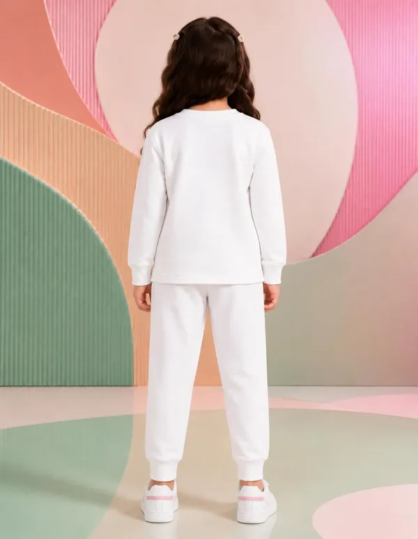 NUSYL_Girls_White_Butterfly_Printed_Cotton_Blend_T-shirts_and_Joggers_|_Girls's_Regular_Length_T-shirts_and_Regular_Jogger