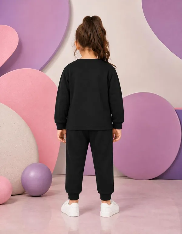 NUSYL_Girls_Black_Cute_Text_Printed_Cotton_Blend_T-shirts_and_Joggers_|_Girls's_Regular_Length_T-shirts_and_Regular_Jogger