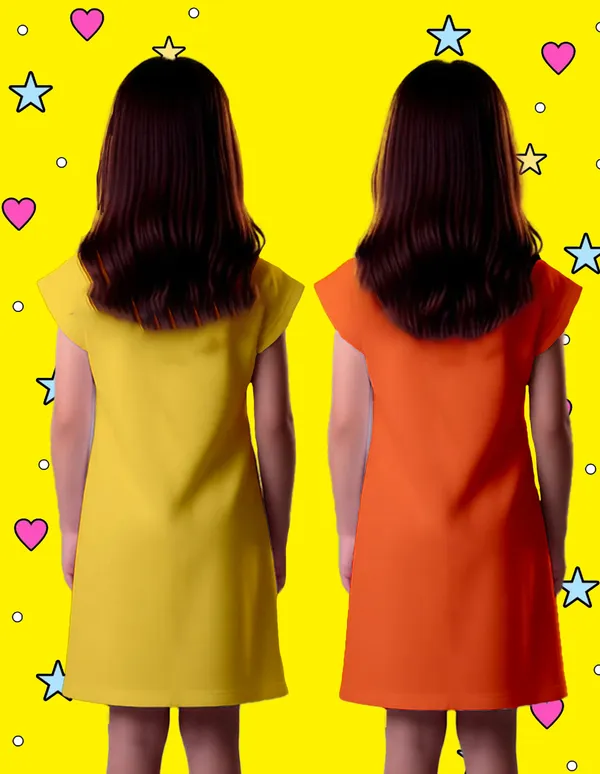 Nusyl_Girls_Yellow_&_Orange_Cat_Printed_&_Cute_Text_Printed_Dresses_Pack_Of_2_Soft_&_Comfortable_Dresses_Cozy_Summer_Wear_For_Kids_&_Teen_Girls