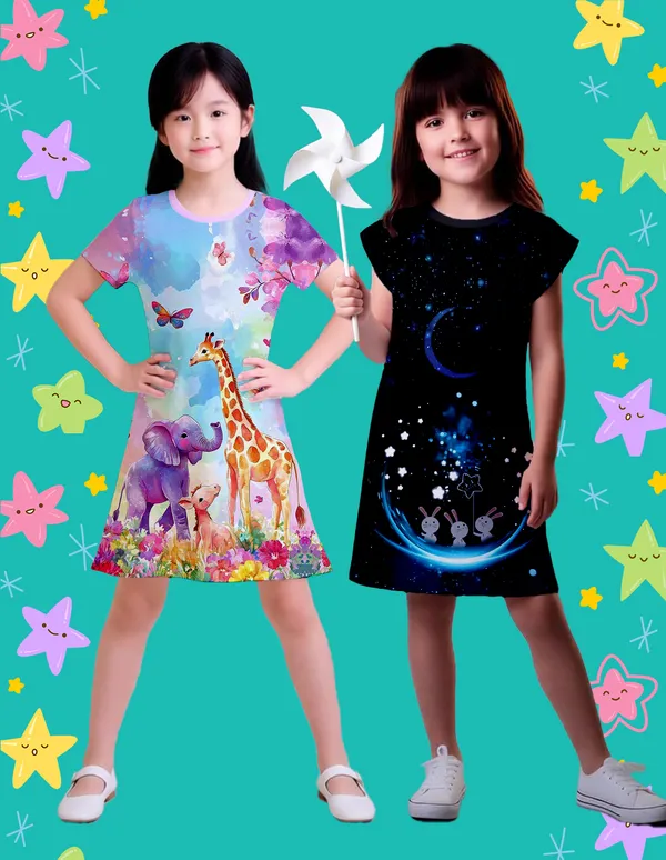 Nusyl_Girls_Black_&_Lilac_Elephant_Printed_&_Moon_Printed_Dresses_Pack_Of_2_Soft_&_Comfortable_Dresses_Cozy_Summer_Wear_For_Kids_&_Teen_Girls