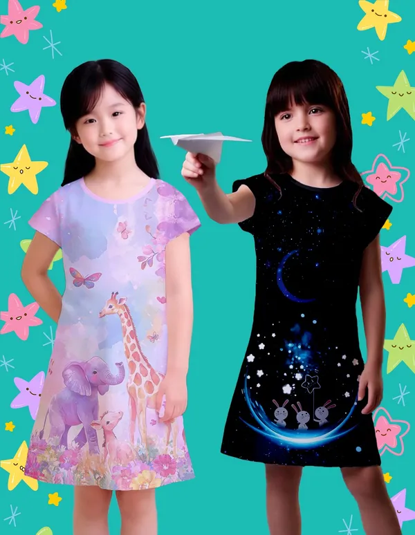 Nusyl_Girls_Black_&_Lilac_Elephant_Printed_&_Moon_Printed_Dresses_Pack_Of_2_Soft_&_Comfortable_Dresses_Cozy_Summer_Wear_For_Kids_&_Teen_Girls