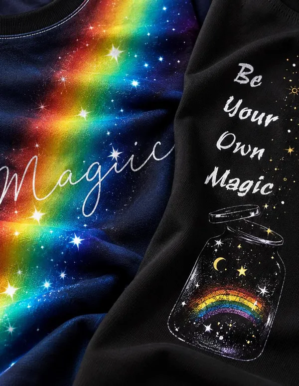 Nusyl_Girls_Pack_of_2_Black_Magic_Text_Printed_&_Magic_Text_Printed_Full_Sleeve_Tshirts