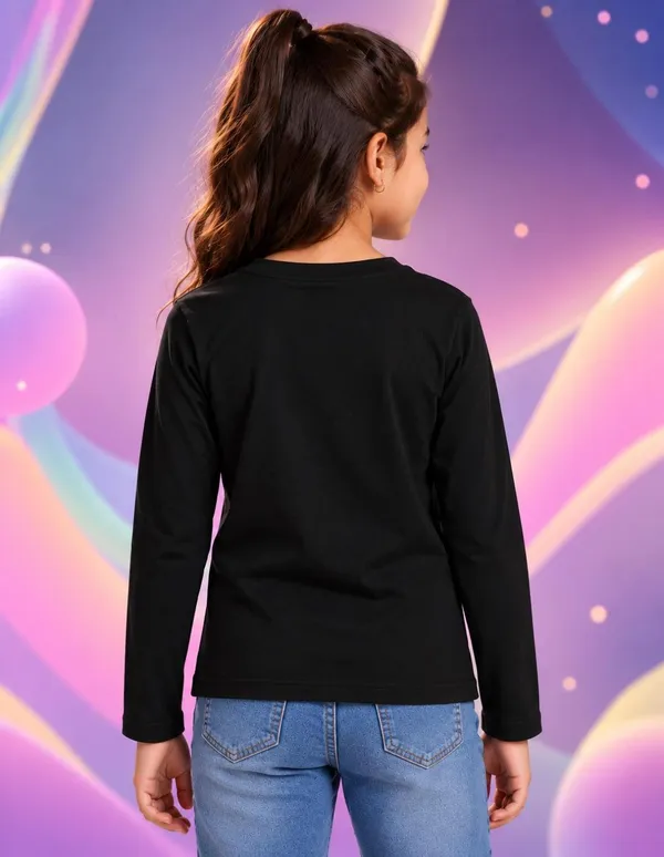 Nusyl_Girls_Pack_of_2_Black_Butterfly_Printed_&_Keep_Glowing_Text_Printed_Full_Sleeve_Tshirts