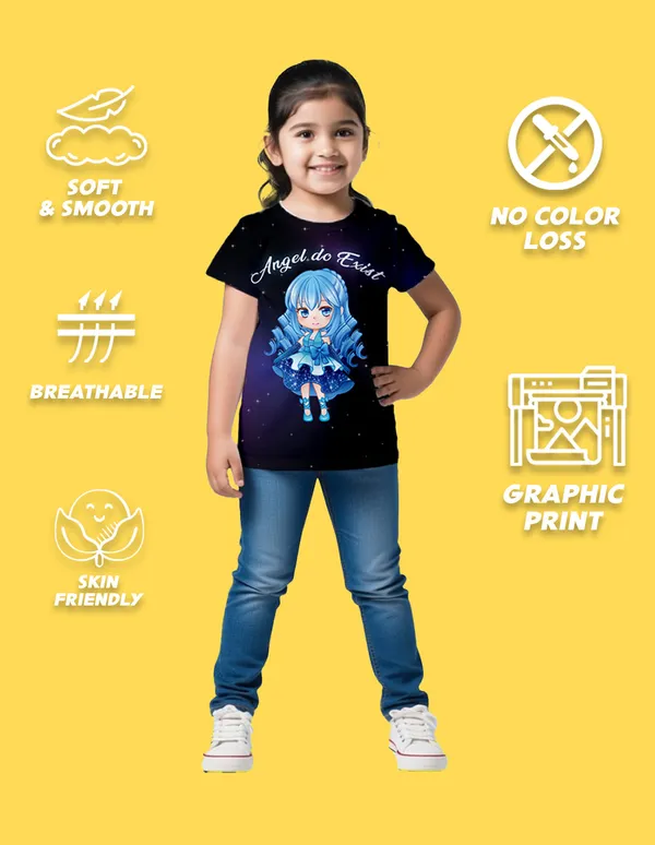 Nusyl_Girl_Black_&_Hot_Pink_Princess_Text_Printed_&_Girl_Printed_Half_Sleeves_Pack_Of_2_T_Shirts_Soft_&_Comfortable_Half_Sleeve_T_Shirts_Cozy_Summer_Wear_For_Kids_&_Teen_Girls
