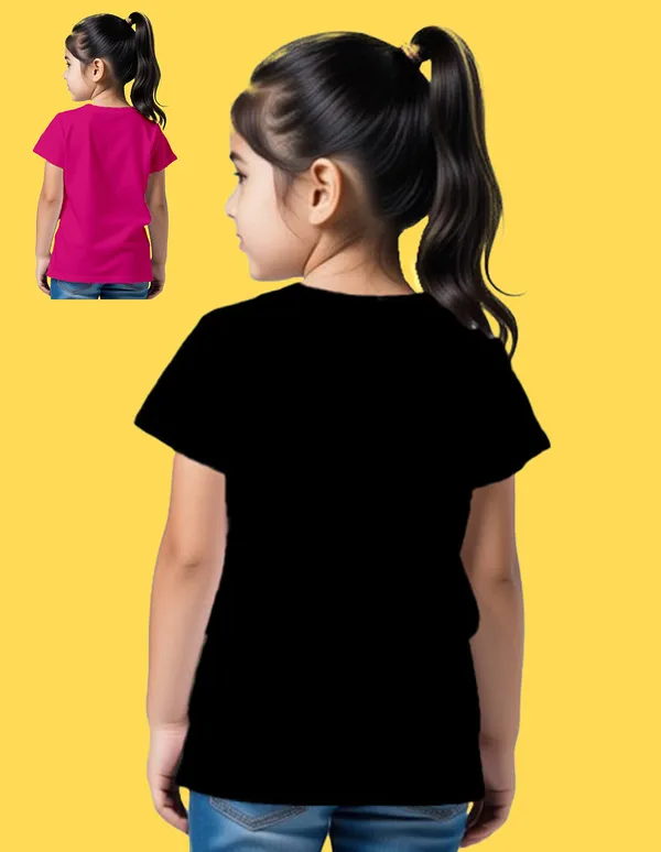 Nusyl_Girl_Black_&_Hot_Pink_Princess_Text_Printed_&_Girl_Printed_Half_Sleeves_Pack_Of_2_T_Shirts_Soft_&_Comfortable_Half_Sleeve_T_Shirts_Cozy_Summer_Wear_For_Kids_&_Teen_Girls