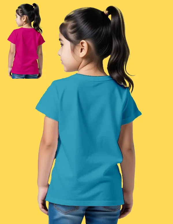 Nusyl_Girl_Hot_Pink_&_Sky_Blue_Cat_Printed_&_Butterfly_Printed_Half_Sleeves_Pack_Of_2_T_Shirts_Soft_&_Comfortable_Half_Sleeve_T_Shirts_Cozy_Summer_Wear_For_Kids_&_Teen_Girls