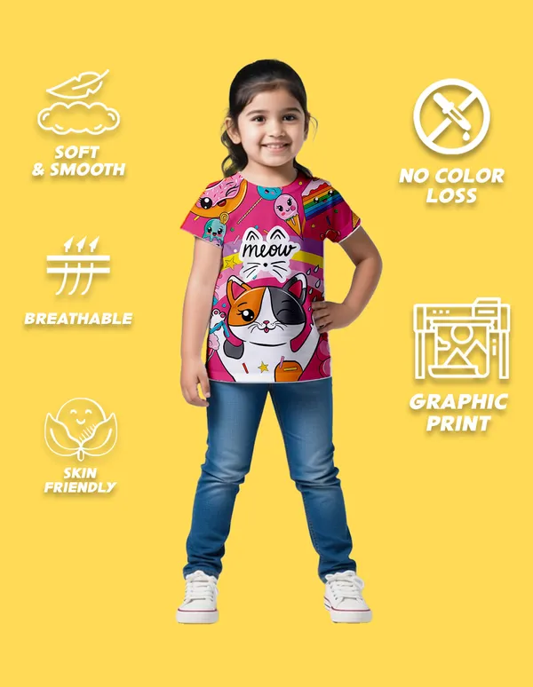 Nusyl_Girl_Hot_Pink_&_Sky_Blue_Cat_Printed_&_Butterfly_Printed_Half_Sleeves_Pack_Of_2_T_Shirts_Soft_&_Comfortable_Half_Sleeve_T_Shirts_Cozy_Summer_Wear_For_Kids_&_Teen_Girls