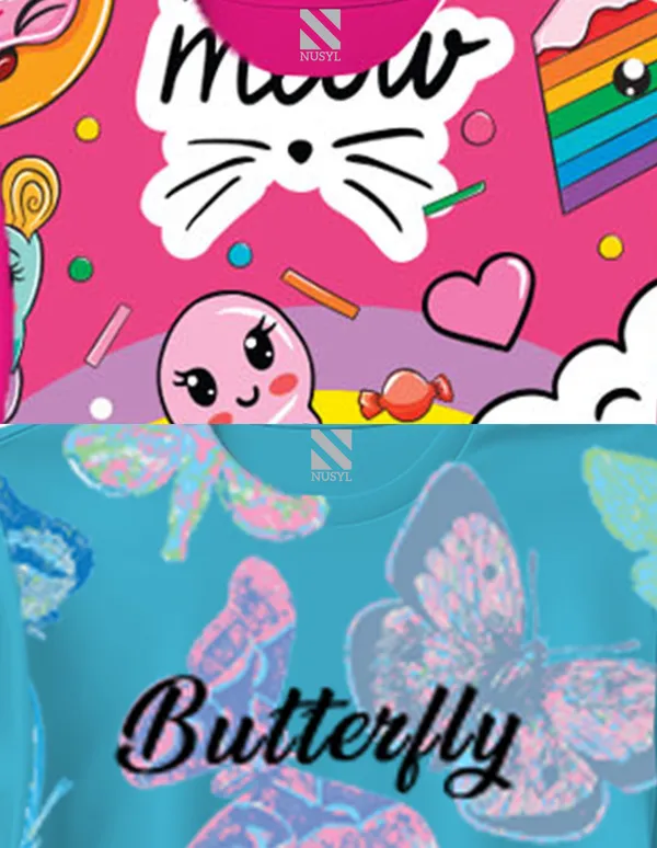 Nusyl_Girl_Hot_Pink_&_Sky_Blue_Cat_Printed_&_Butterfly_Printed_Half_Sleeves_Pack_Of_2_T_Shirts_Soft_&_Comfortable_Half_Sleeve_T_Shirts_Cozy_Summer_Wear_For_Kids_&_Teen_Girls