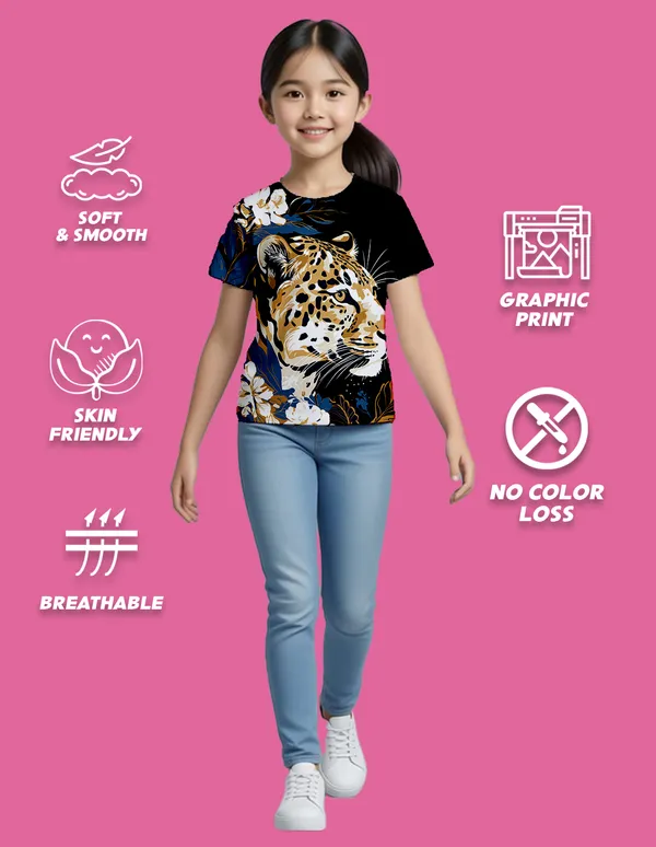Nusyl_Girl_Black_&_Hot_Pink_Panther_Printed_&_Panther_Spots_Printed_Half_Sleeves_Pack_Of_2_T_Shirts_Soft_&_Comfortable_Half_Sleeve_T_Shirts_Cozy_Summer_Wear_For_Kids_&_Teen_Girls