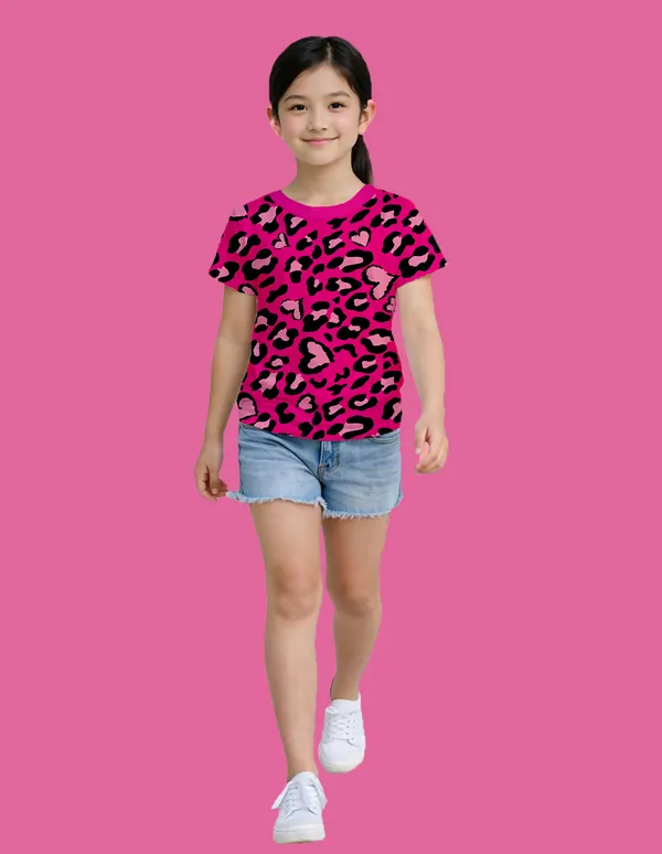 Nusyl_Girl_Black_&_Hot_Pink_Panther_Printed_&_Panther_Spots_Printed_Half_Sleeves_Pack_Of_2_T_Shirts_Soft_&_Comfortable_Half_Sleeve_T_Shirts_Cozy_Summer_Wear_For_Kids_&_Teen_Girls