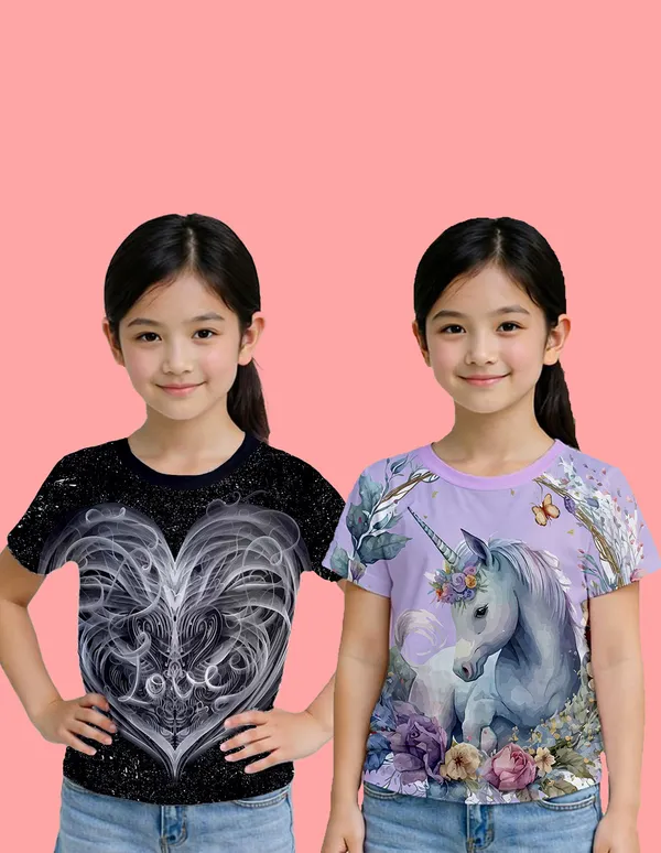 Nusyl_Girl_Black_&_Lilac_Unicorn_Printed_&_Love_Text_Printed_Half_Sleeves_Pack_Of_2_T_Shirts_Soft_&_Comfortable_Half_Sleeve_T_Shirts_Cozy_Summer_Wear_For_Kids_&_Teen_Girls