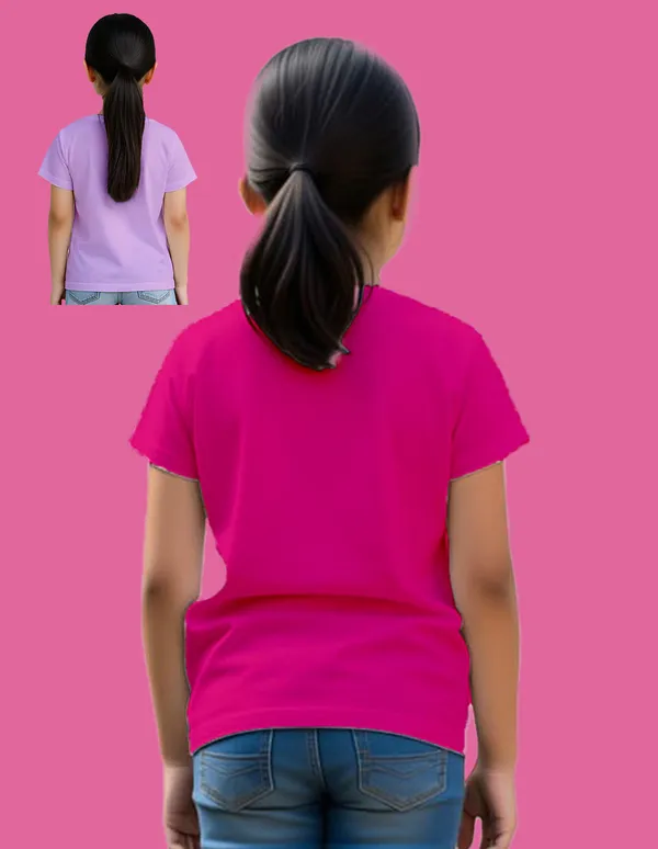 Nusyl_Girl_Hot_Pink_&_Lilac_Castle_Printed_&_Cute_Text_Printed_Half_Sleeves_Pack_Of_2_T_Shirts_Soft_&_Comfortable_Half_Sleeve_T_Shirts_Cozy_Summer_Wear_For_Kids_&_Teen_Girls