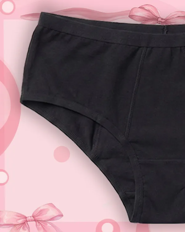 Nusyl_Girl_Solid_Period_Panty_(Pack_of_3)�_Soft_&_Breathable_Innerwear_|_Lightweight_Antimicrobial_protection_and_anti-odour_period_panty_for_girls