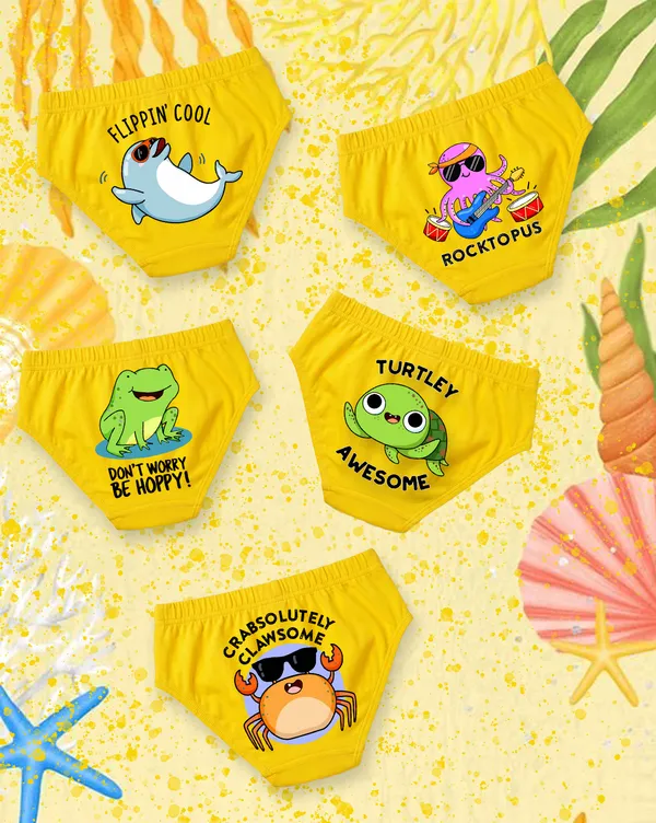 Nusyl_Boy_Dolphin_Printed_&_Crab_Printed_&_Octopus_Printed_Briefs_(Pack_of_5)�_Soft_&_Breathable_Innerwear_|_Lightweight_Summer_Briefs_for_Kids_&_Teen_Boys