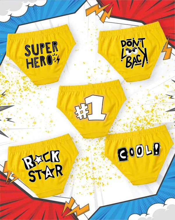 Nusyl_Boy_Rock_Star_Text_Printed_&_Super_Hero_Text_PrintedBriefs_(Pack_of_5)�_Soft_&_Breathable_Innerwear_|_Lightweight_Summer_Briefs_for_Kids_&_Teen_Boys