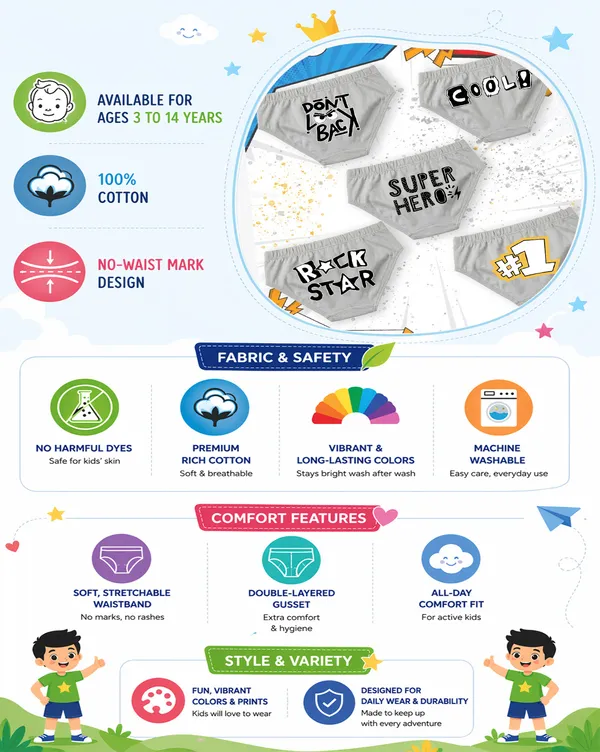 Nusyl_Boy_#1_Text_Printed_&_RockStar_Text_PrintedBriefs_(Pack_of_5)�_Soft_&_Breathable_Innerwear_|_Lightweight_Summer_Briefs_for_Kids_&_Teen_Boys