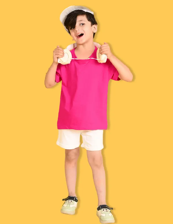 Nusyl_Boy_White_&_Hot_Pink_Solid_Drop_Shoulder_T_Shirts_Pack_Of_2_Soft_&_Comfortable_Drop_Shoulder_T_Shirts_Cozy_Summer_Wear_For_Kids_&_Teen_Boys