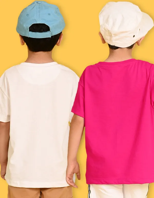Nusyl_Boy_White_&_Hot_Pink_Solid_Drop_Shoulder_T_Shirts_Pack_Of_2_Soft_&_Comfortable_Drop_Shoulder_T_Shirts_Cozy_Summer_Wear_For_Kids_&_Teen_Boys