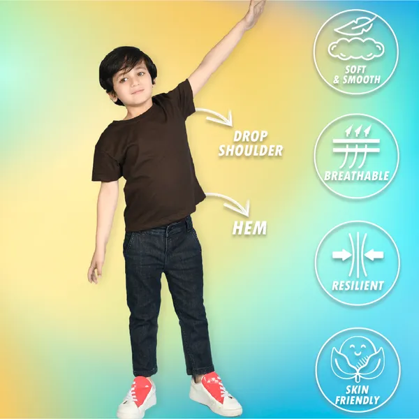 Nusyl_Boy_Brown_&_Beige_Solid_Drop_Shoulder_T_Shirts_Pack_Of_2_Soft_&_Comfortable_Drop_Shoulder_T_Shirts_Cozy_Summer_Wear_For_Kids_&_Teen_Boys