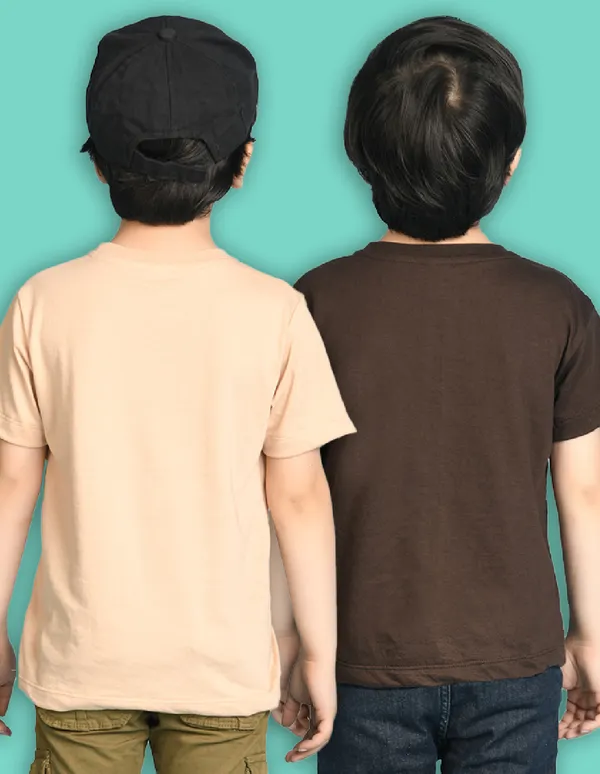 Nusyl_Boy_Brown_&_Beige_Solid_Drop_Shoulder_T_Shirts_Pack_Of_2_Soft_&_Comfortable_Drop_Shoulder_T_Shirts_Cozy_Summer_Wear_For_Kids_&_Teen_Boys